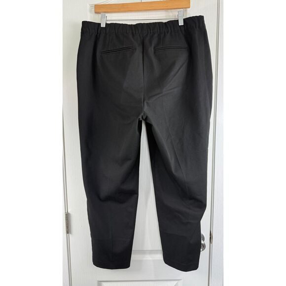 J Jill Black Chino Pants Polyester Rayon Spandex Elastic Waistband Women's 16 P - Picture 2 of 10